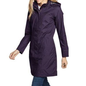 Size Small Long Rain Jacket Eddie Bauer Purple "Girl On the Go"